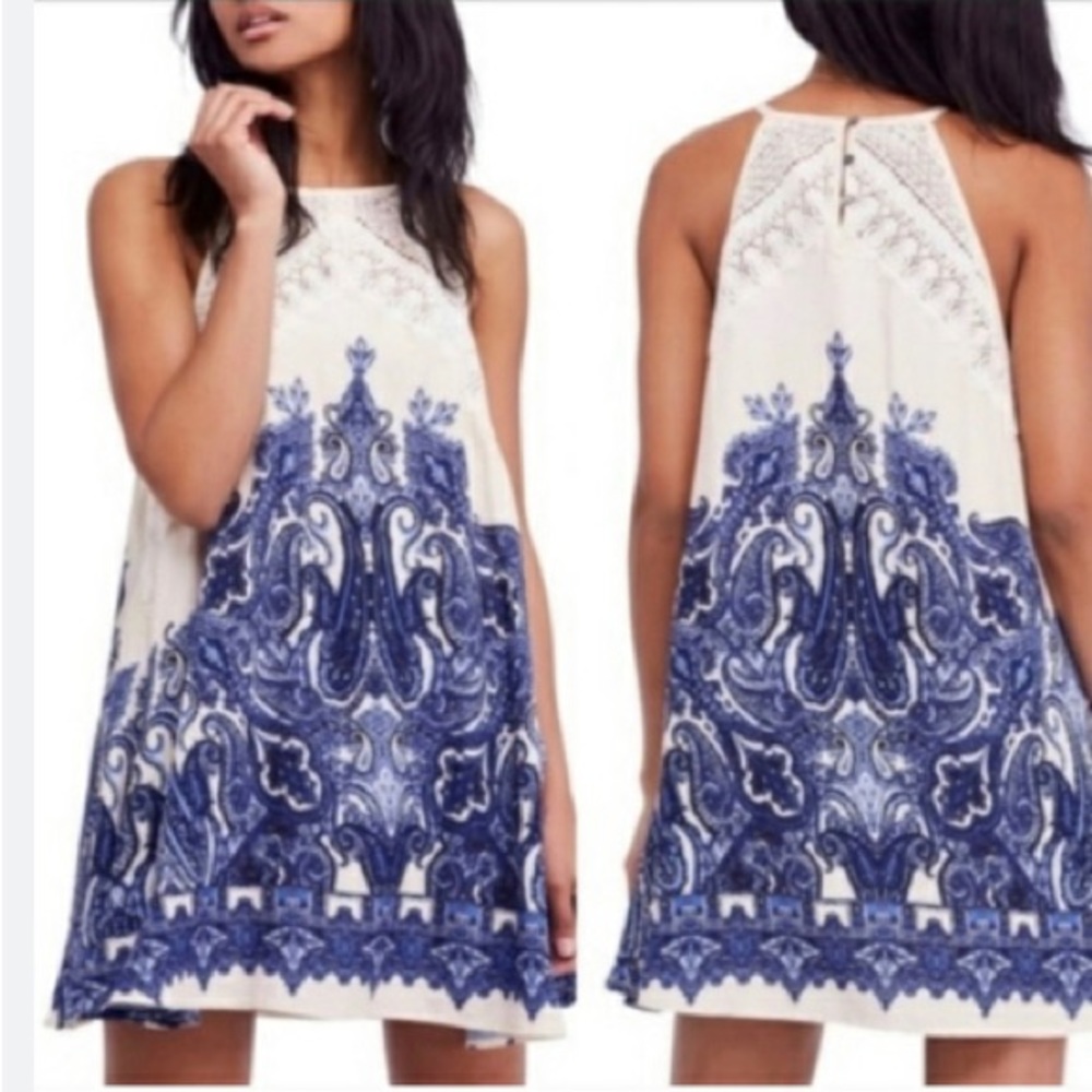 NWT Free People Intimately Shea Printed Mini Dress - Picture 2 of 15